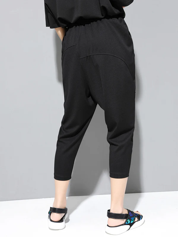 Loose Split-Joint Harem Pants - Image 10
