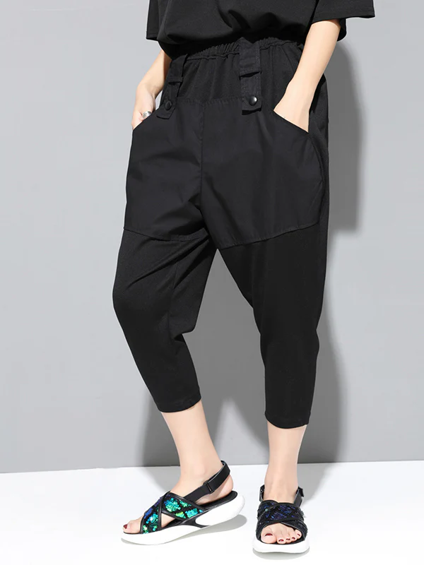 Loose Split-Joint Harem Pants - Image 2