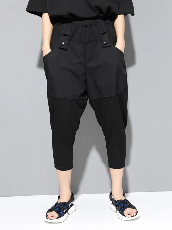 Loose Split-Joint Harem Pants - Image 4