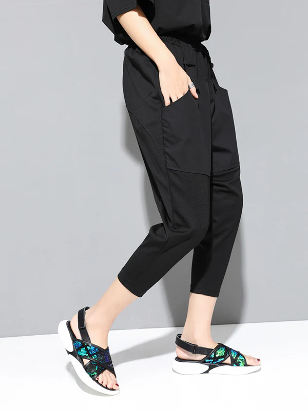 Loose Split-Joint Harem Pants - Image 5