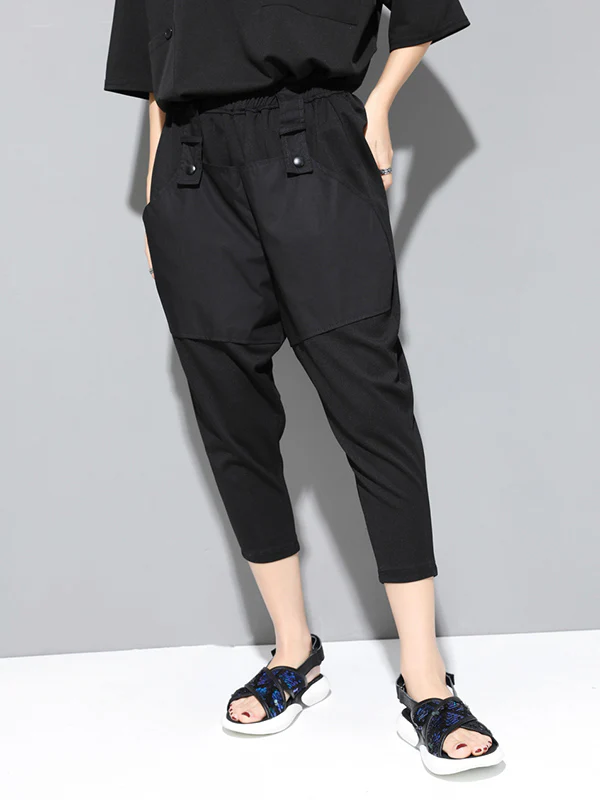 Loose Split-Joint Harem Pants - Image 6