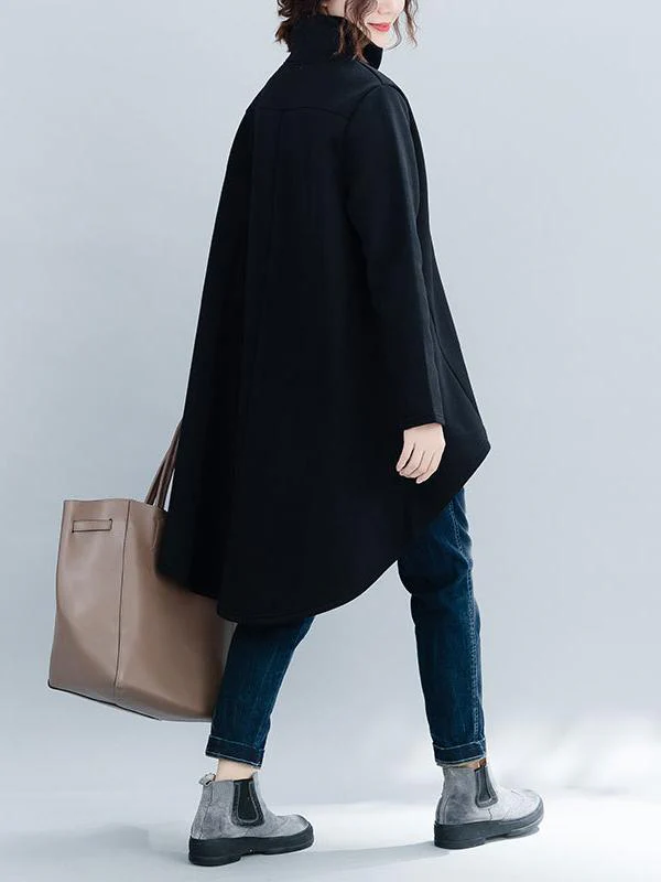 Loose Turtleneck Cropped Sweatshirt - Image 12