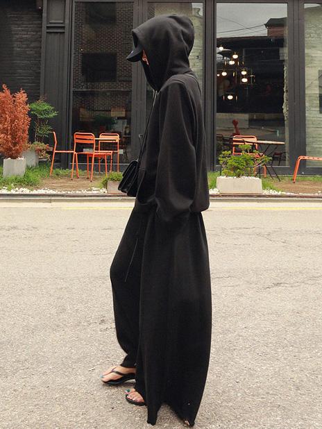 Loose Urban Gray Wide Leg Elastic Waist Pants - Image 13