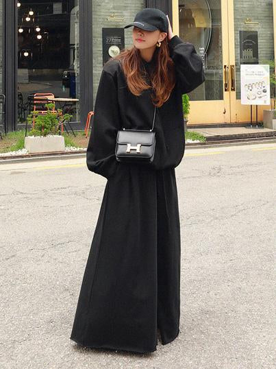 Loose Urban Gray Wide Leg Elastic Waist Pants - Image 14