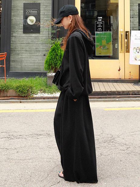 Loose Urban Gray Wide Leg Elastic Waist Pants - Image 19