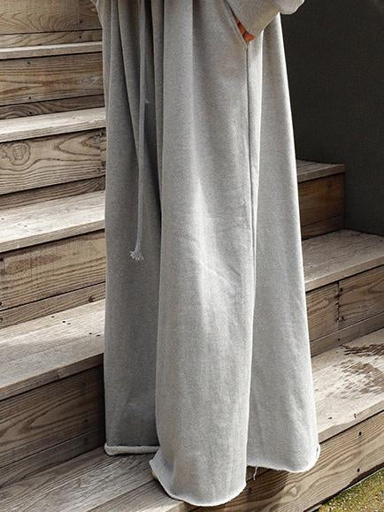 Loose Urban Gray Wide Leg Elastic Waist Pants - Image 23