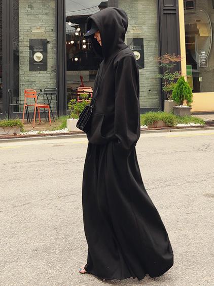 Loose Urban Gray Wide Leg Elastic Waist Pants - Image 3
