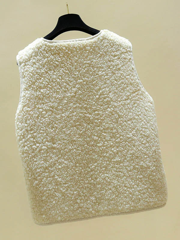 Loose Warm Lambswool Vest - Image 6