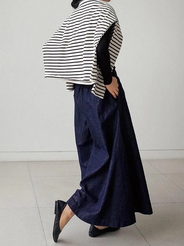 Loose Wide-Leg Empire Jean Pants - Image 11