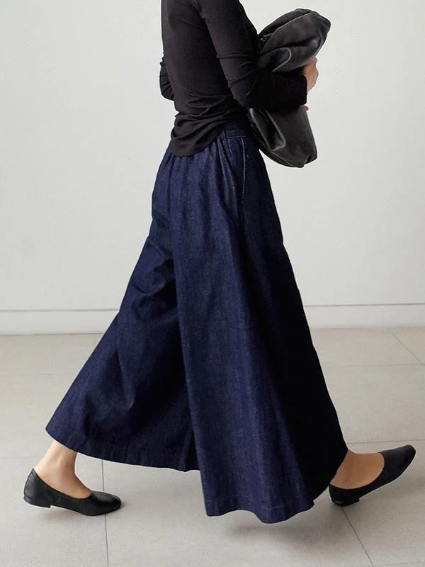 Loose Wide-Leg Empire Jean Pants - Image 13