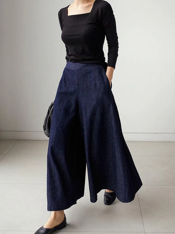 Loose Wide-Leg Empire Jean Pants - Image 6