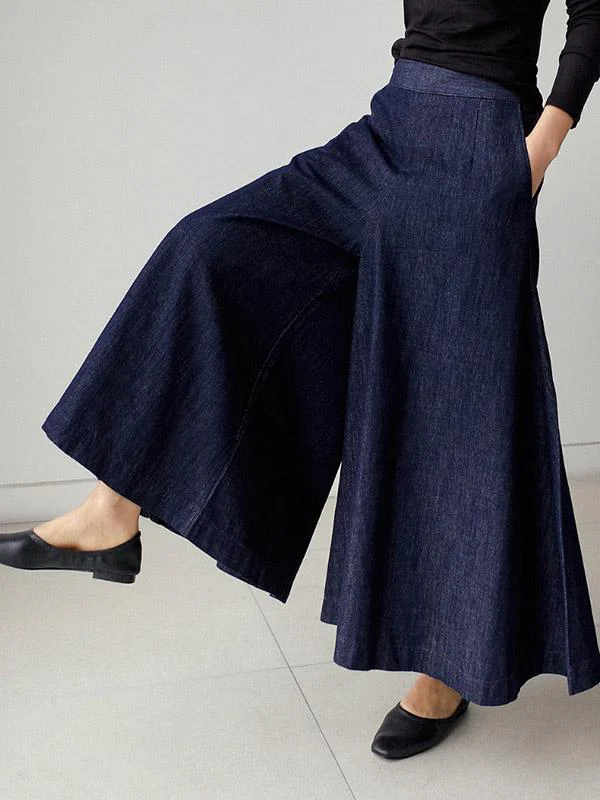 Loose Wide-Leg Empire Jean Pants - Image 7
