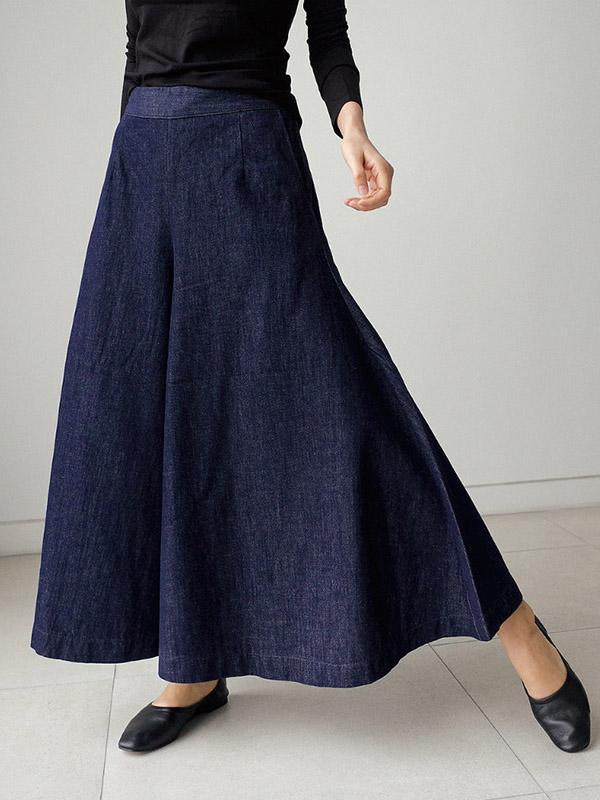 Loose Wide-Leg Empire Jean Pants - Image 8