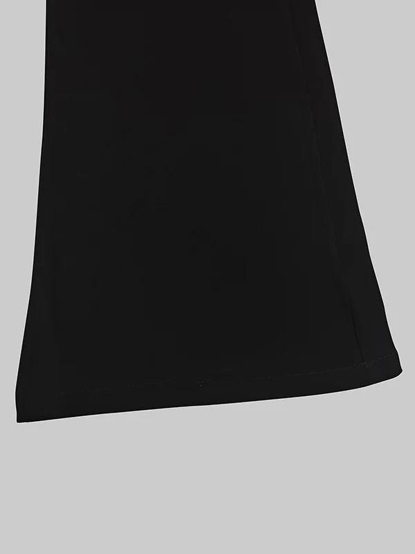 Loose Wide Leg High-Waisted Solid Color Pants Trousers - Image 8