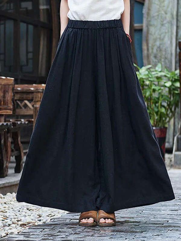 Loose Wide-leg Linen Pants - Image 4