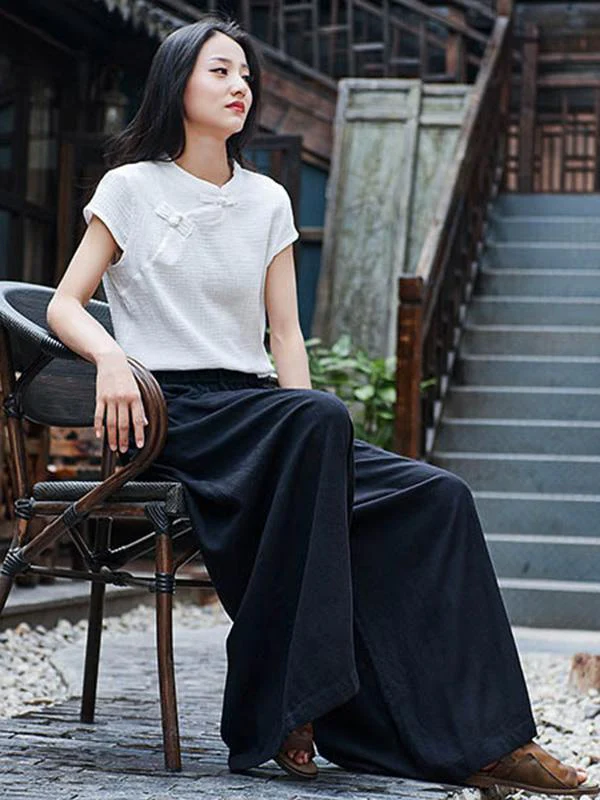 Loose Wide-leg Linen Pants - Image 6