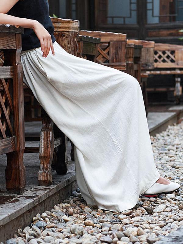 Loose Wide-leg Linen Pants - Image 7
