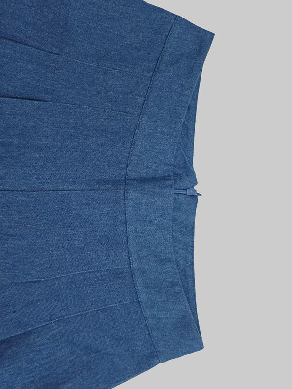 Loose Wide Leg Pleated Pockets Solid Color Jean Pants Bottoms Trousers - Image 8