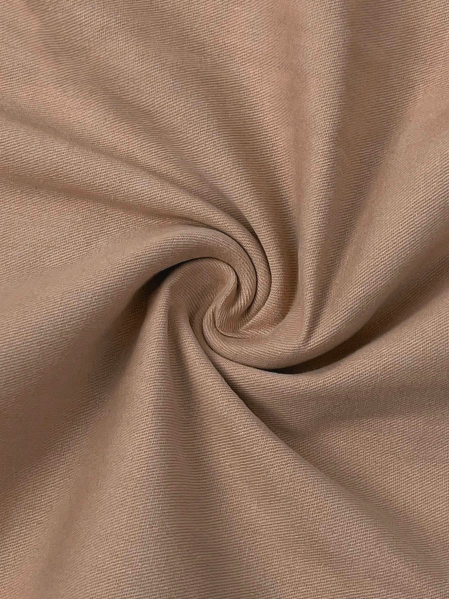 Loose Wide Leg Pleated Pockets Solid Color Pants - Image 18