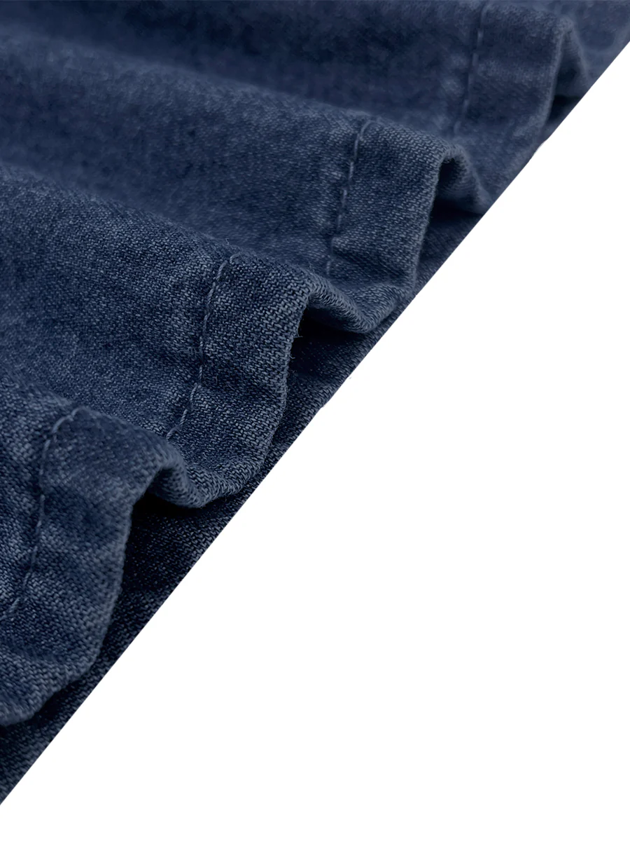 Loose Wide Leg Pockets Solid Color Jean Pants Bottoms - Image 11