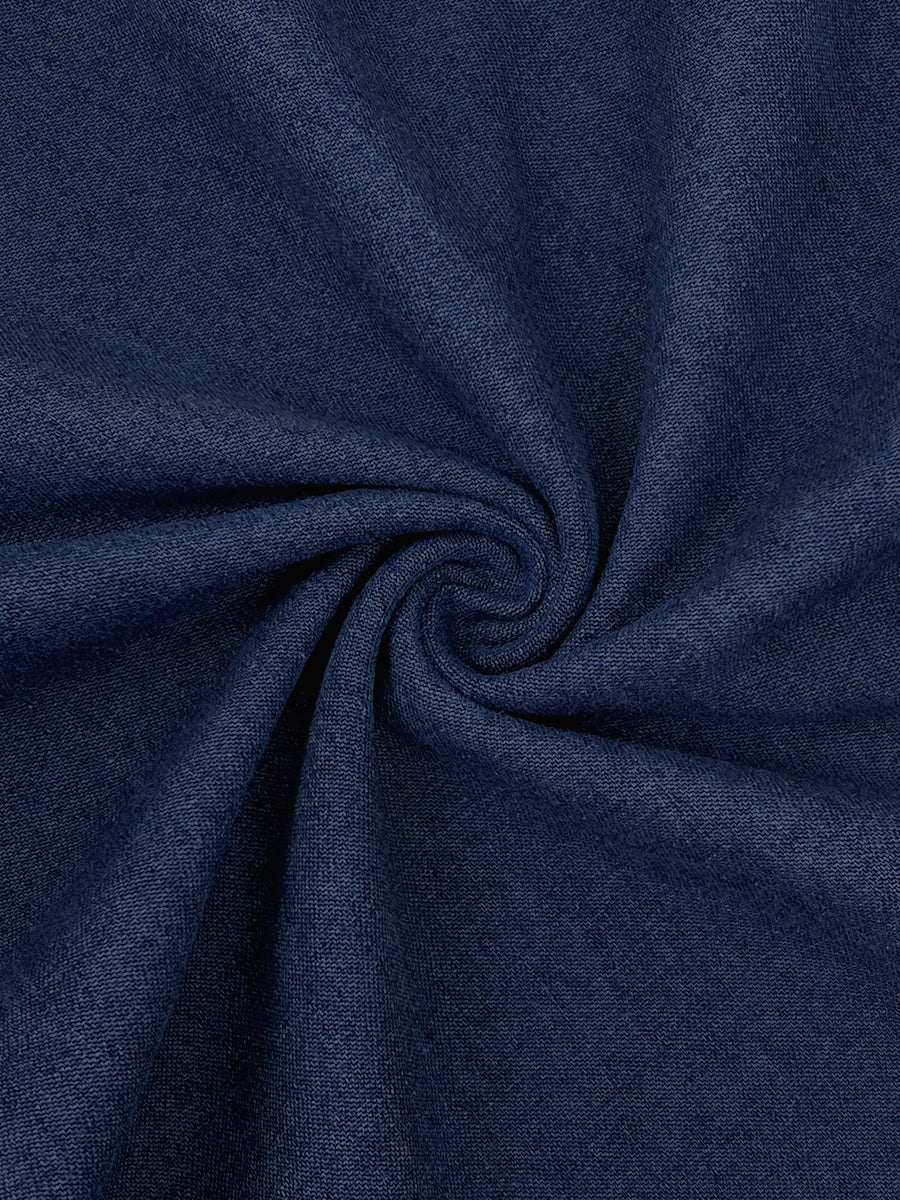 Loose Wide Leg Pockets Solid Color Jean Pants Bottoms - Image 12