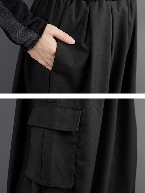 Loose Wide Leg Solid Color Casual Pants Bottoms - Image 8