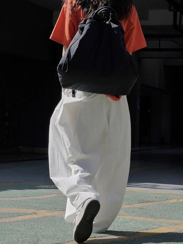 Loose Wide Leg Solid Color Split-Joint Casual Pants Bottoms Trousers - Image 11