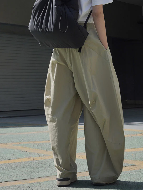 Loose Wide Leg Solid Color Split-Joint Casual Pants Bottoms Trousers - Image 25