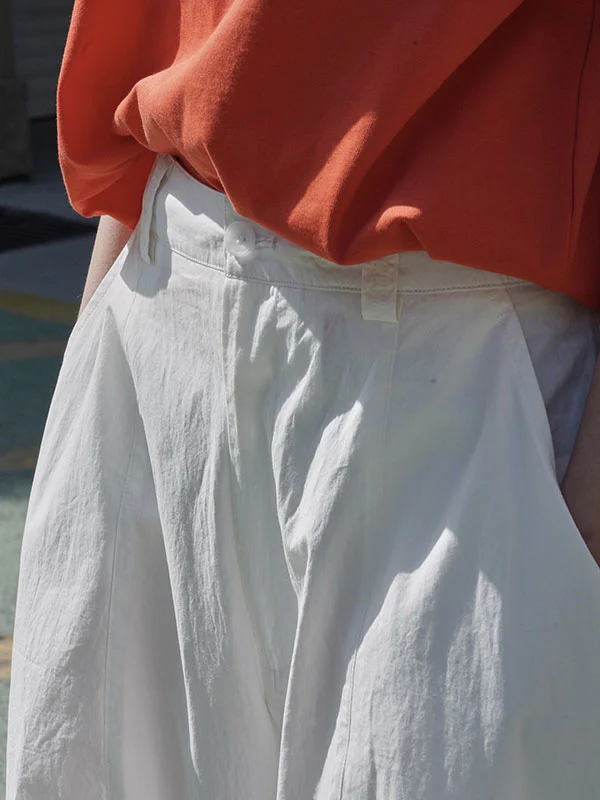 Loose Wide Leg Solid Color Split-Joint Casual Pants Bottoms Trousers - Image 34