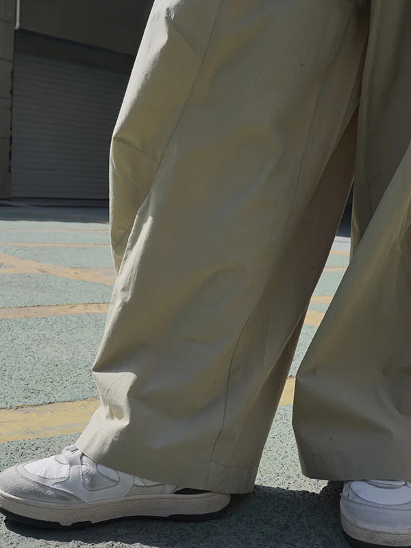 Loose Wide Leg Solid Color Split-Joint Casual Pants Bottoms Trousers - Image 36