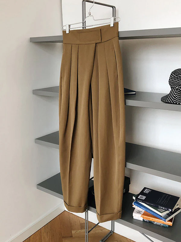 Loose Wide-Leg Velcro Suit Pants - Image 7