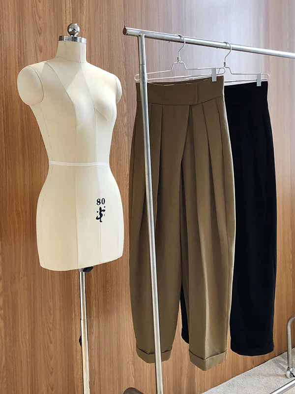 Loose Wide-Leg Velcro Suit Pants - Image 8