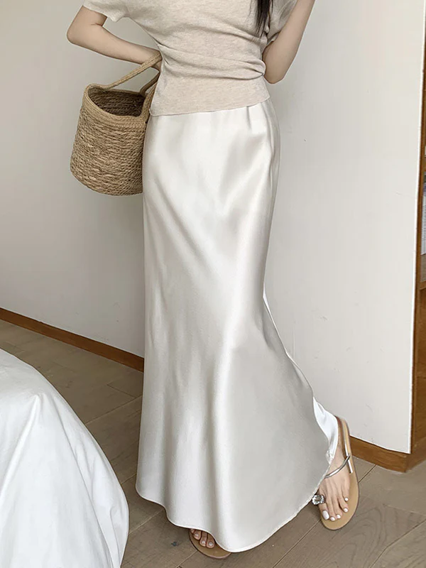 Mermaid Elasticity Solid Color Skirts Bottoms - Image 10