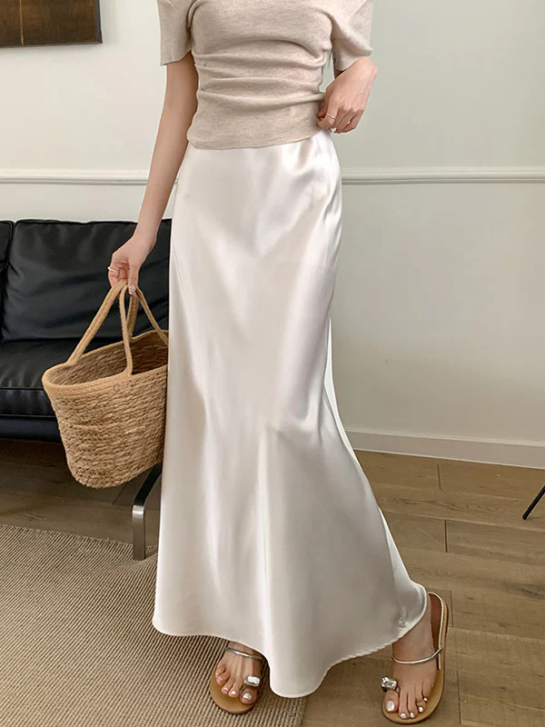 Mermaid Elasticity Solid Color Skirts Bottoms - Image 11