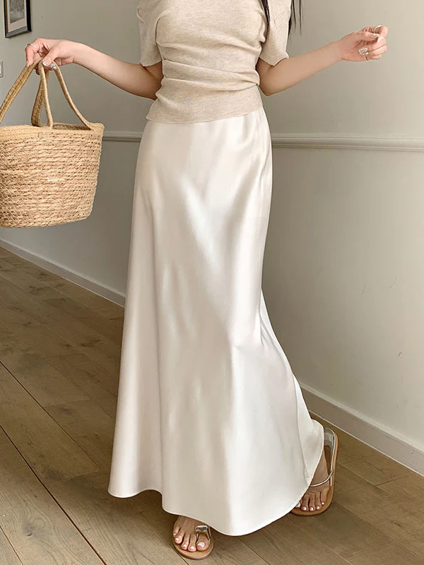 Mermaid Elasticity Solid Color Skirts Bottoms - Image 12