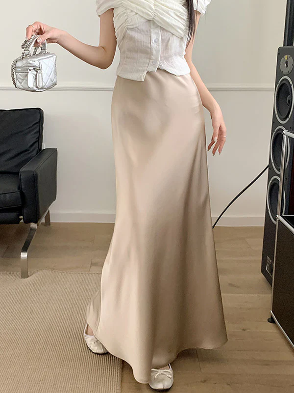 Mermaid Elasticity Solid Color Skirts Bottoms - Image 15