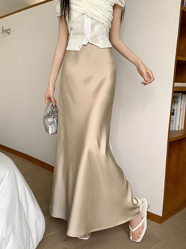 Mermaid Elasticity Solid Color Skirts Bottoms - Image 2