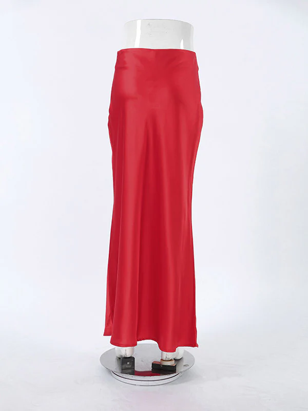 Mermaid Solid Color Zipper Skirts Bottoms - Image 10