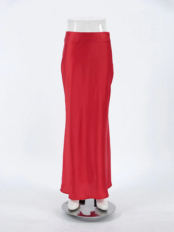 Mermaid Solid Color Zipper Skirts Bottoms - Image 8