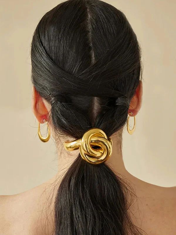 Minimalist Metal Knot Hair Tie - Image 3