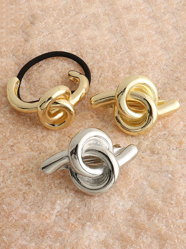 Minimalist Metal Knot Hair Tie - Image 4
