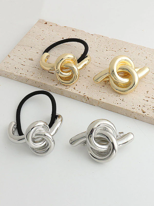 Minimalist Metal Knot Hair Tie - Image 5