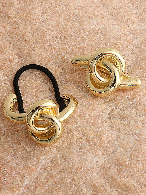 Minimalist Metal Knot Hair Tie - Image 6