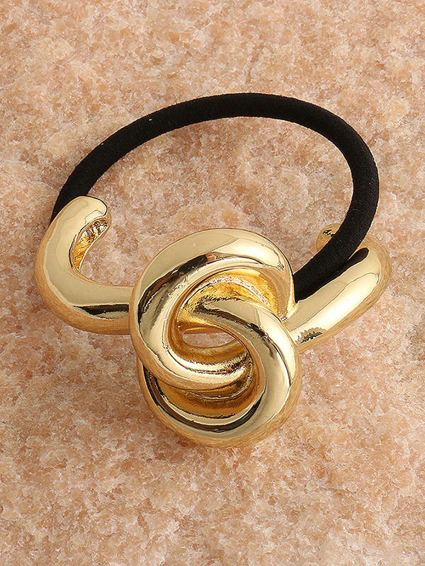 Minimalist Metal Knot Hair Tie - Image 8