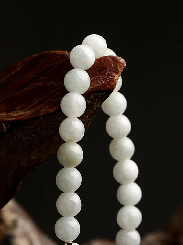 National Jade Beads&Flower Handmade Bracelet - Image 8