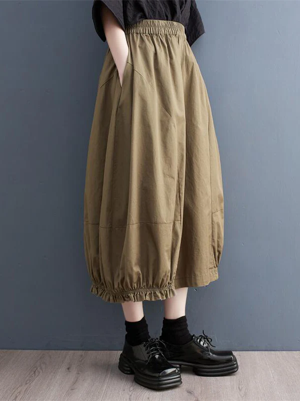 Ninth Pants Wide Leg Solid Color Split-Joint Casual Pants Bottoms - Image 12