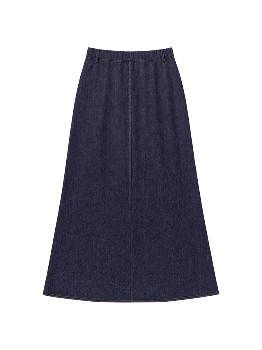 Column No Belt Solid Color Zipper Skirts Bottoms - Image 8
