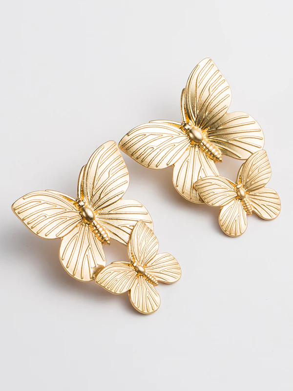 Normcore Butterfly Shape Drop Earrings - Image 2