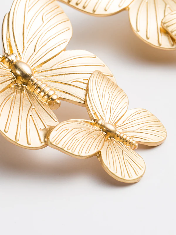 Normcore Butterfly Shape Drop Earrings - Image 3