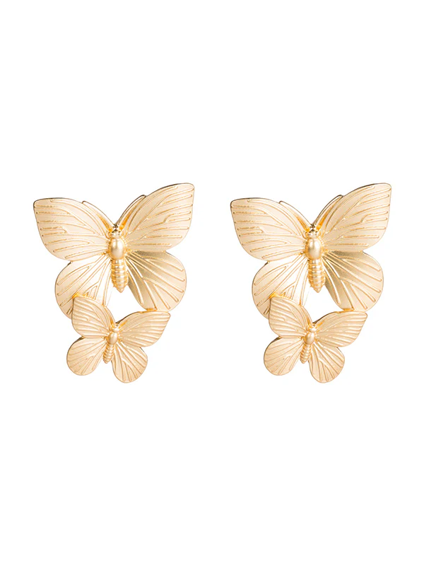 Normcore Butterfly Shape Drop Earrings - Image 6
